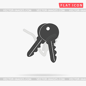 Keys simple flat icon - vector EPS clipart