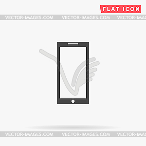 Smartphone simple flat icon - vector image