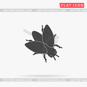 Insect simple flat icon - stock vector clipart