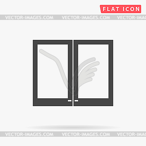 Window simple flat icon - vector clipart