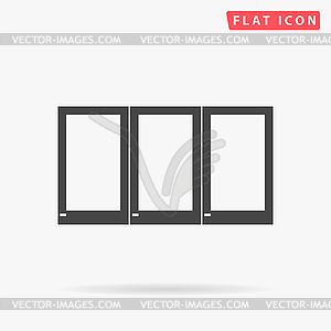 Wardrobe simple flat icon - vector image