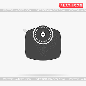 Bathroom scale simple flat icon - vector clipart