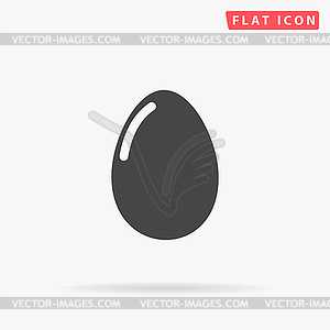 Egg simple flat icon - vector EPS clipart