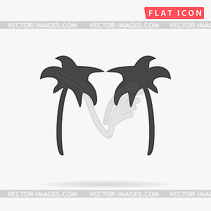 Palms simple flat icon - vector image