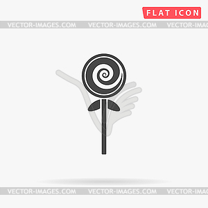 Lollipop simple flat icon - vector clip art