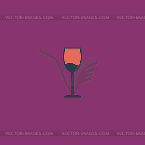 Wine glass icon. Alcohol drink symbol - vector image