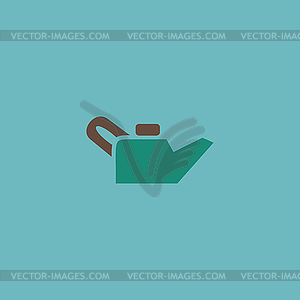 Engine oil. Single flat icon.  - vector clipart