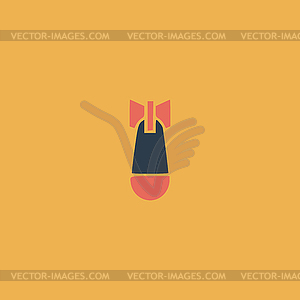 Air bomb icon. Flat illustrator - vector clip art