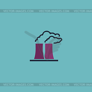Factory flat icon - vector image