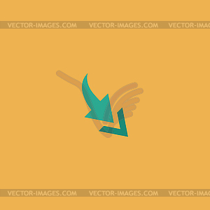 Arrow flat icon - vector clipart