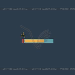 Smoking symbol on background - royalty-free vector clipart