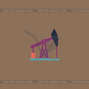 Нефтяная вышка. значок - клипарт в векторном формате