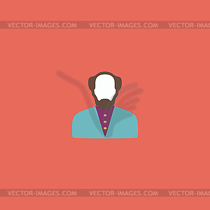 Scientist flat icon - vector clip art