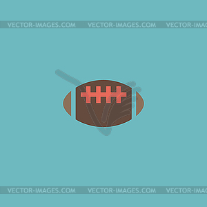 Rugby flat icon - vector clip art