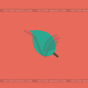 Leaf flat icon - vector clipart