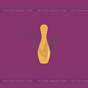 Skittle pin - sport icon - vector clip art