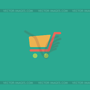 Shopping cart icon - vector clipart