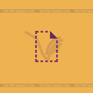 Document flat icon - vector clip art