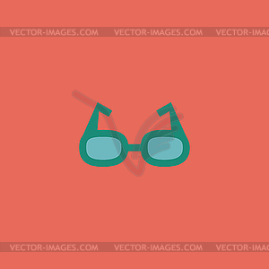 Glasses flat icon - vector image