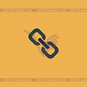 Link flat icon - vector clipart