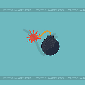 Bomb icon. Flat illustrator Eps 10 - vector clipart