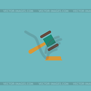 Judge gavel icon - vector clip art