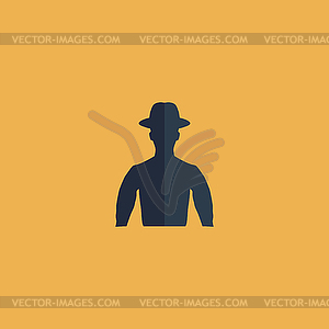 Man on hat avatar - vector clipart