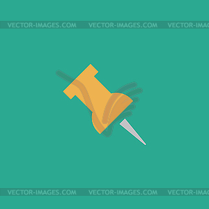 Push pin icon - color vector clipart