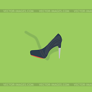 Female shoes, web icon. design - vector image