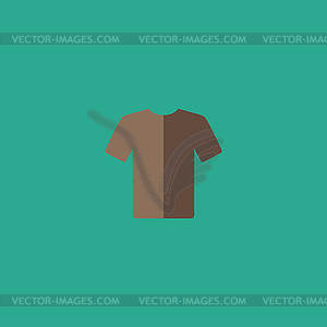 Tshirt Icon, . Flat design - color vector clipart