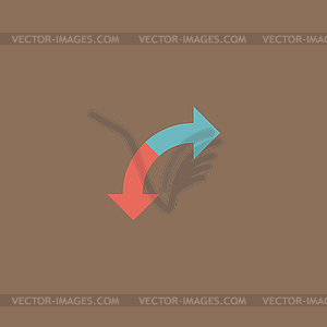 Turn arrow icon - vector clipart