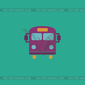 School Bus Icon - vector clip art