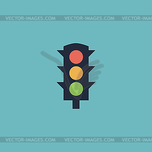 Simple Traffic light - vector clipart