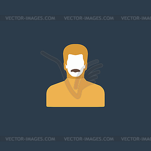 Man with Mustache Icon - vector clipart