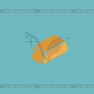 Gold flat icon - vector image