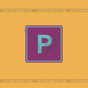 Parking flat icon - vector clip art