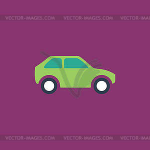 Car flat icon - vector clipart