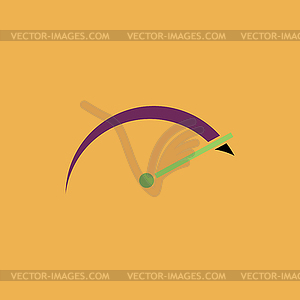 Tachometer flat icon - vector image