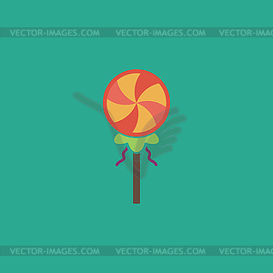 Candy flat icon - vector clipart