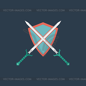 Два меча и Шил - векторная иллюстрация