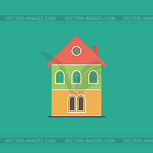 House flat icon - stock vector clipart