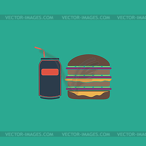 Fast food icon - vector image