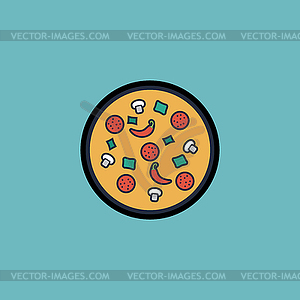 Pizza icon.  - royalty-free vector image