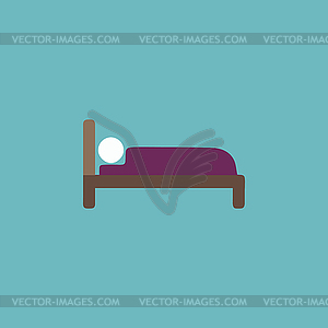 Human in bed sign icon - vector clipart