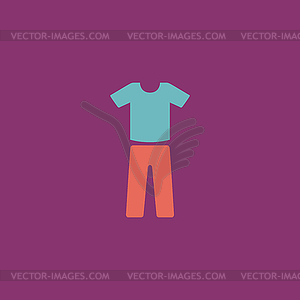 Uniform - pants and t-shirt - vector clipart