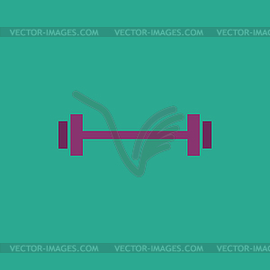 Barbell - Single Icon - vector clip art