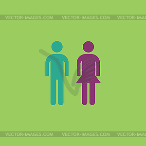 Man and woman icon - vector image