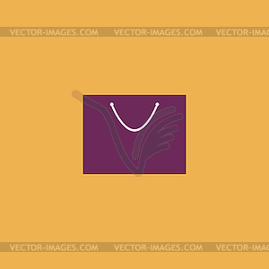 Shopping bag - icon - vector clip art