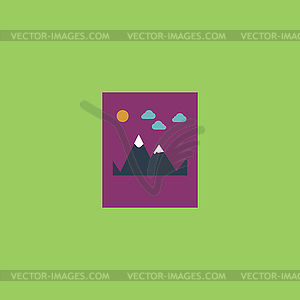 Mountain Icon - vector clipart