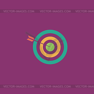 Successful shoot flat icon - vector image